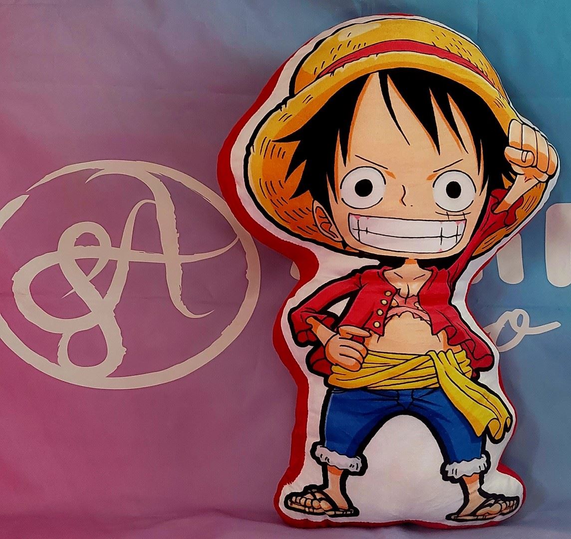 Almohada de felpa con dibujos animados de Luffy 45 cm - Imagen 1