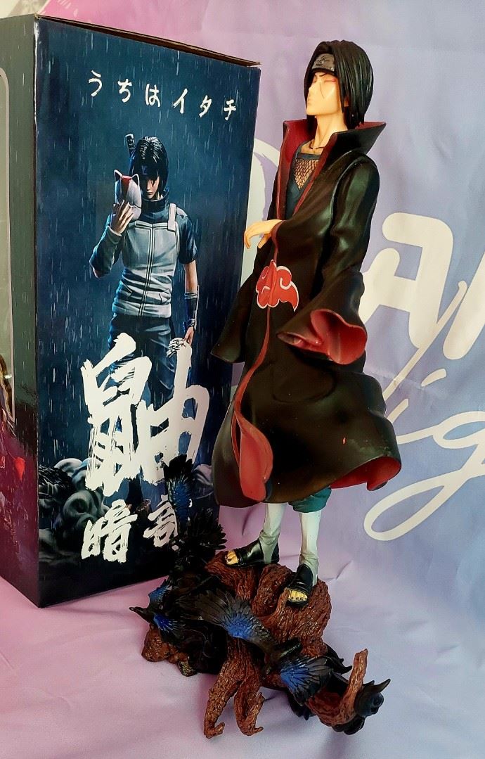 Figura de Naruto Akatsuki Uchiha Itachi Anime PVC. 37 cm - Imagen 3