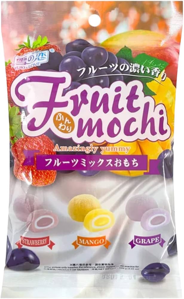 Mochi con sabor fresa, mango, uva - Imagen 1