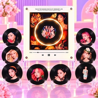 Reproductor musical KPOP con luz LED y 9 mini discos NFC de TWICE - Imagen 1